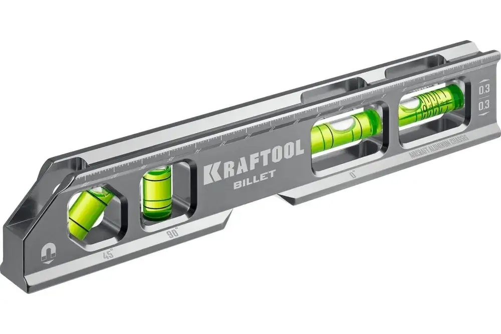 Брусковый магнитный уровень KRAFTOOL 8-в-1 20 см 34790