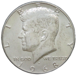 США 1/2 доллара (50 центов) 1968 D Кеннеди (AU)