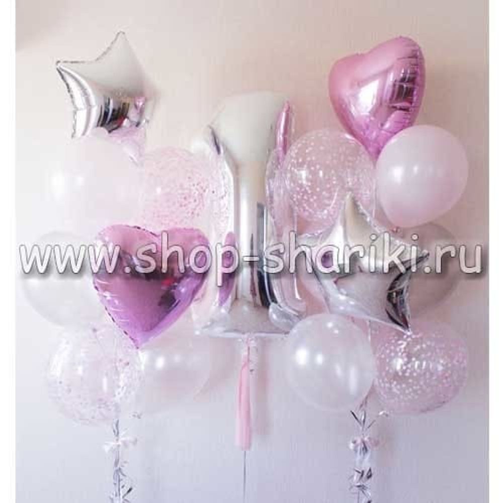 композиция из шаров на день рождения девочке