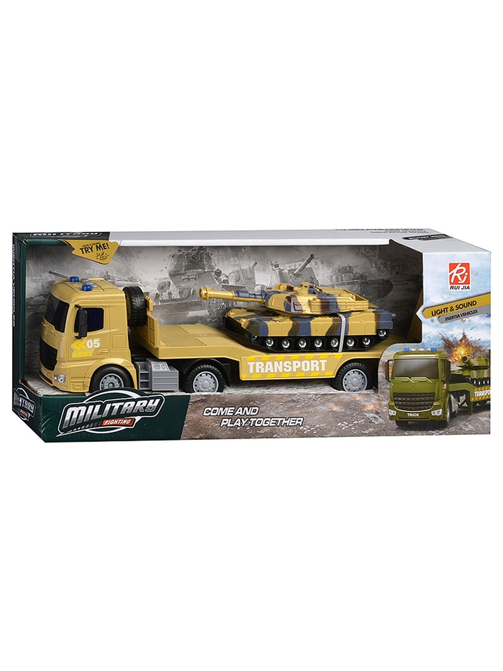 Машинка Автовоз с танком со светом и звуком (RJ3365)