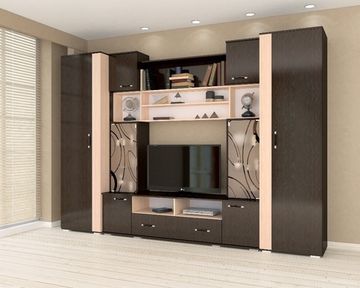 Гостиная модульная ОСКАР-18-1 венге / дуб молочный