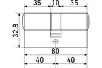Цилиндр Стандарт MAX  80 (40х40) SN 5кл матовый никель перф.ключ/ключ