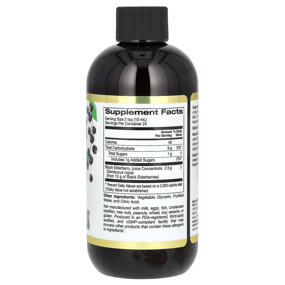 California Gold Nutrition, бузина для взрослых, 240 мл (8 жидк. унций)