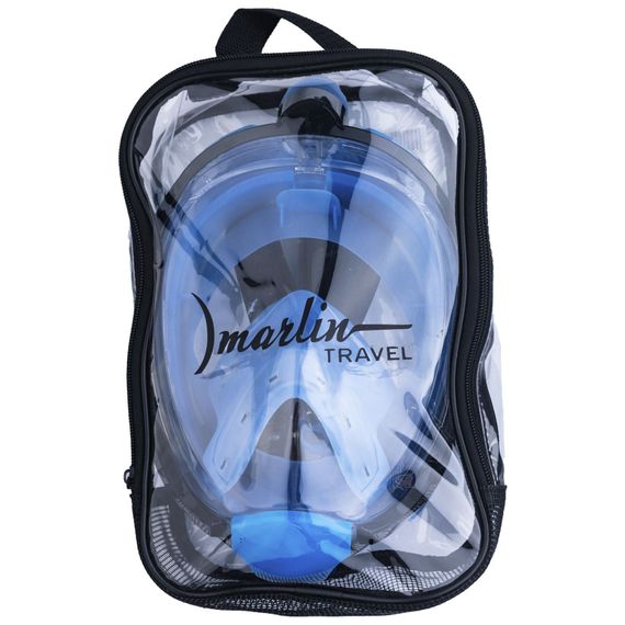 Маска полнолицевая Marlin Travel черный/синий/синий