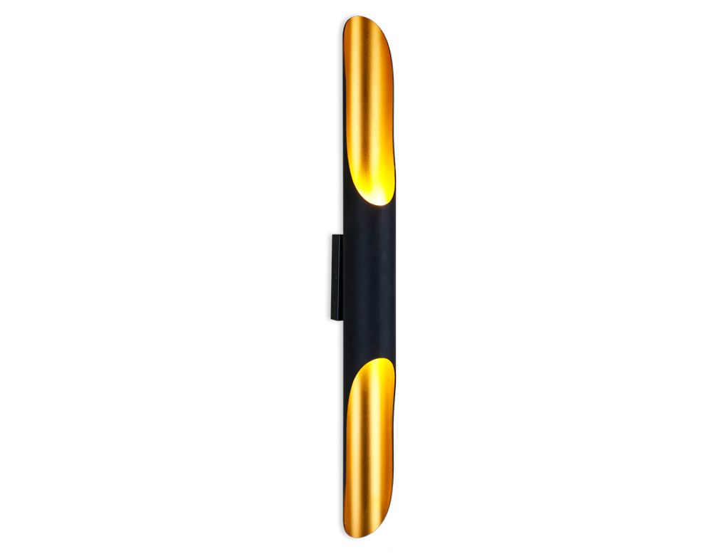Настенный светильник FW237/2 BK/GD черный/золото G9/2 max 40W 600*60*80  (лампы LED G9 7W 4200K в комплекте)