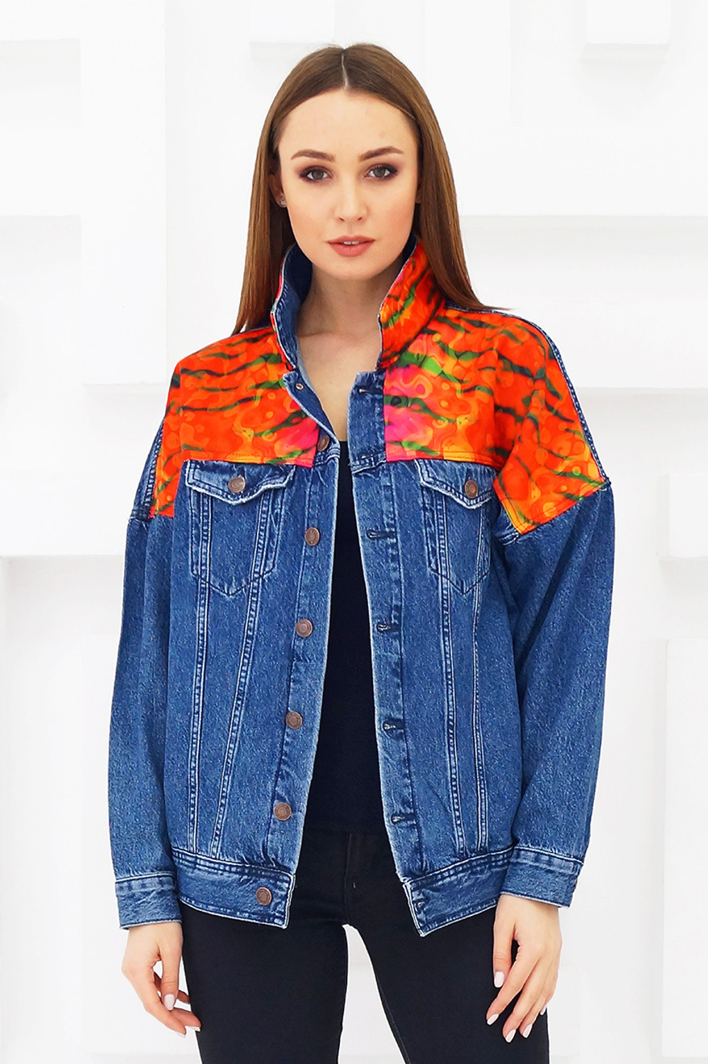 LIGVIANNI Джинсовая куртка Denim Jacket Leopard