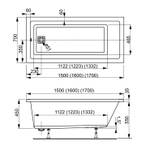 Акриловая ванна Vagnerplast CAVALLO 150x70