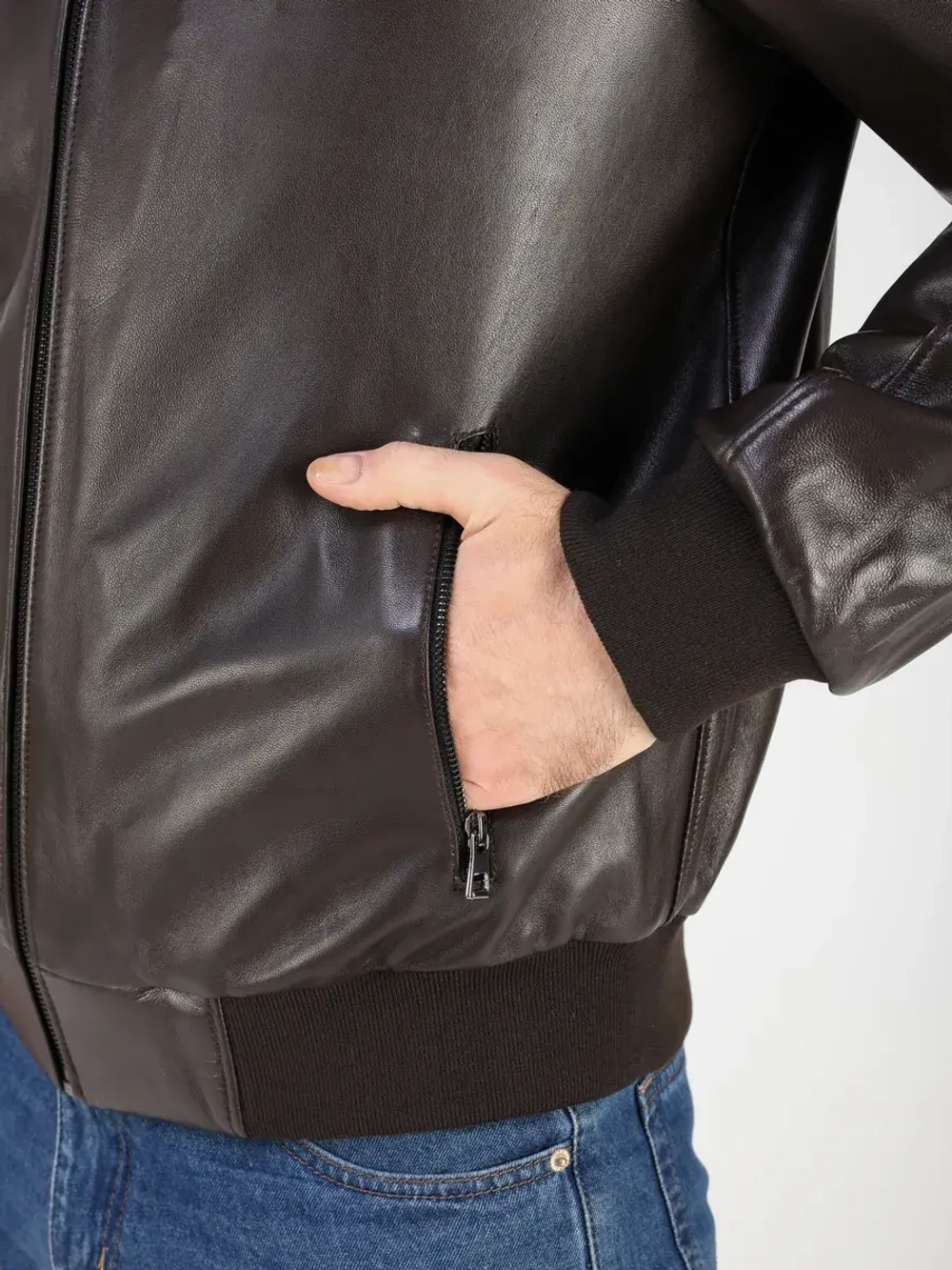 Кожаная куртка демисезонная Турция бомбер