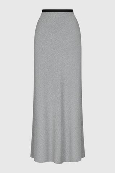 Юбка из трикотажа серая