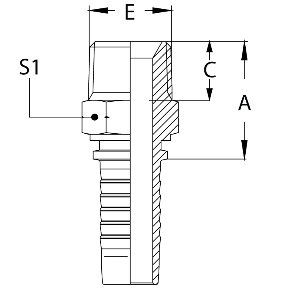 Фитинг DN 10 NPTF 1/4