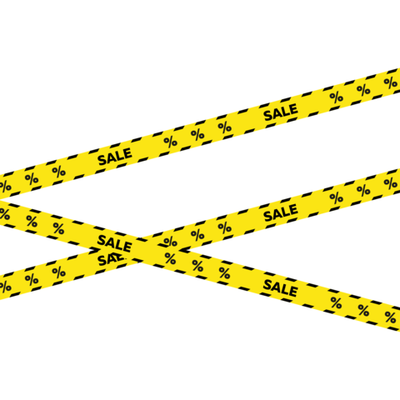 Самоклеящаяся лента "SALE" для оформления витрины, 5 метров, 75 мм, Айдентика Технолоджи