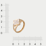 Кольцо женское из желтого золота 585 пробы с фианитами (арт. к5059л)