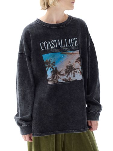 Графитовый хлопковый лонгслив COASTAL LIFE