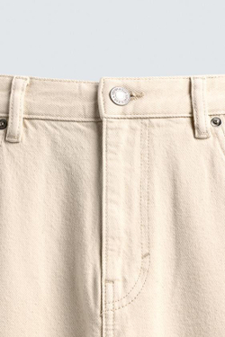 ZARA ДЖИНСЫ SLIM TAPERED FIT, ЭКРЮ