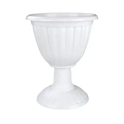 Вазон Жасмин 12л на высокой ножке белый