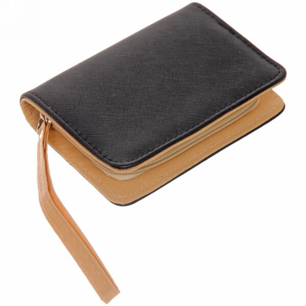 Кошелек женский «Egoistka», 3 кармана, цвет черный, коричневый, красный и пудровый, 13*9*3см