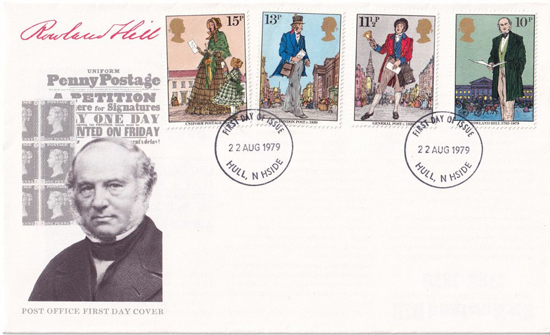 Конверт Первого дня Великобритании от 22 августа 1979 года с четырьмя марками и спецгашенем
