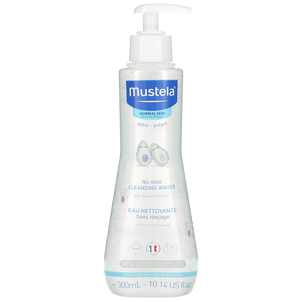 Mustela, Baby, Очищающая вода без ополаскивания, 10,14 жидких унций (300 мл)