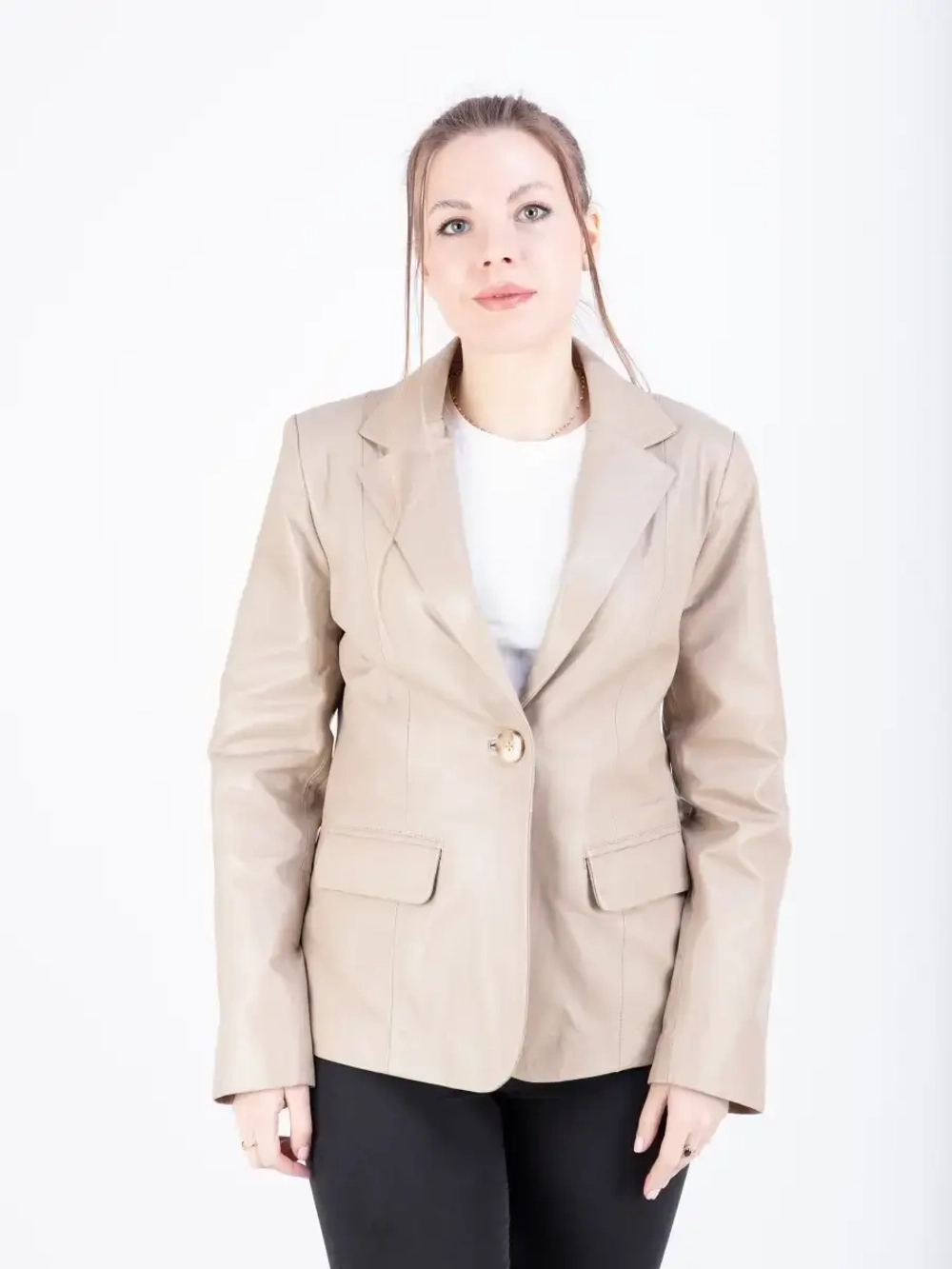 Куртка женская кожаная блейзер женский