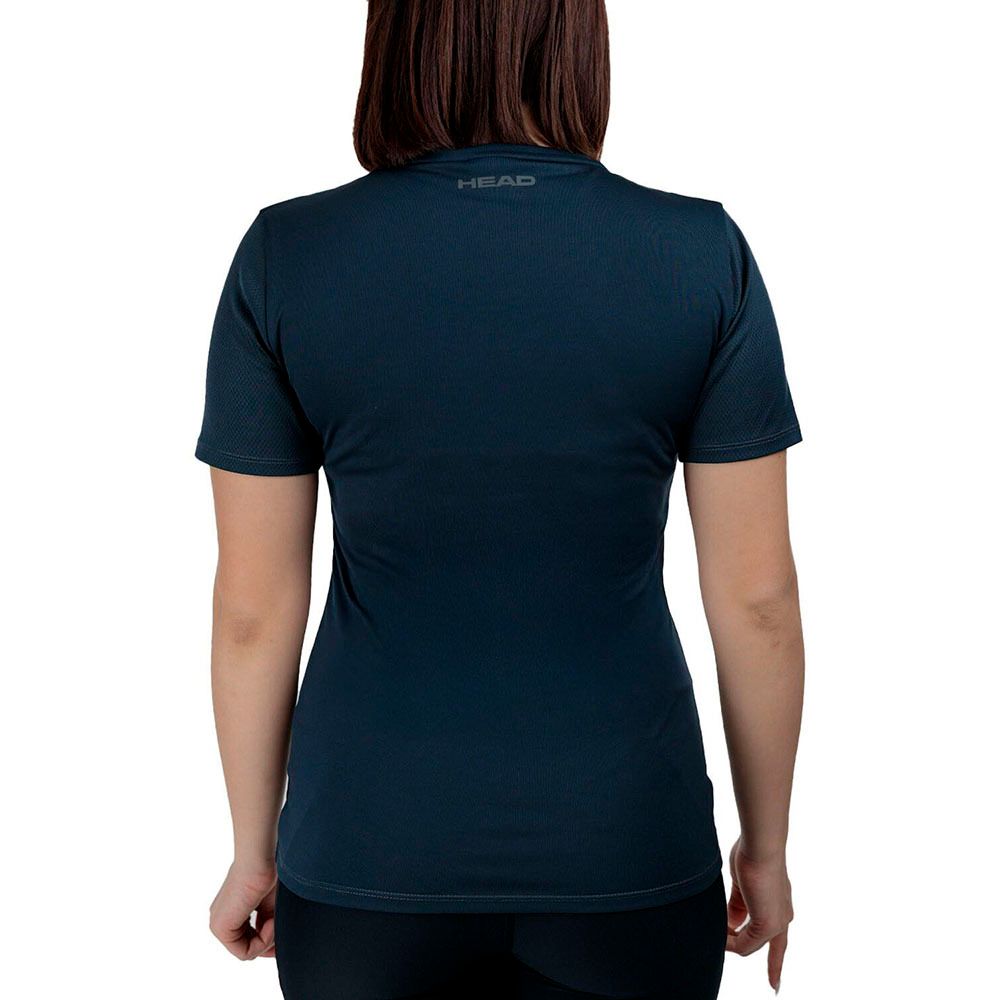 Футболка женская HEAD Club 22 T-Shirt W 814725-NV-M, р.M, 100% полиэстер, темно-синий