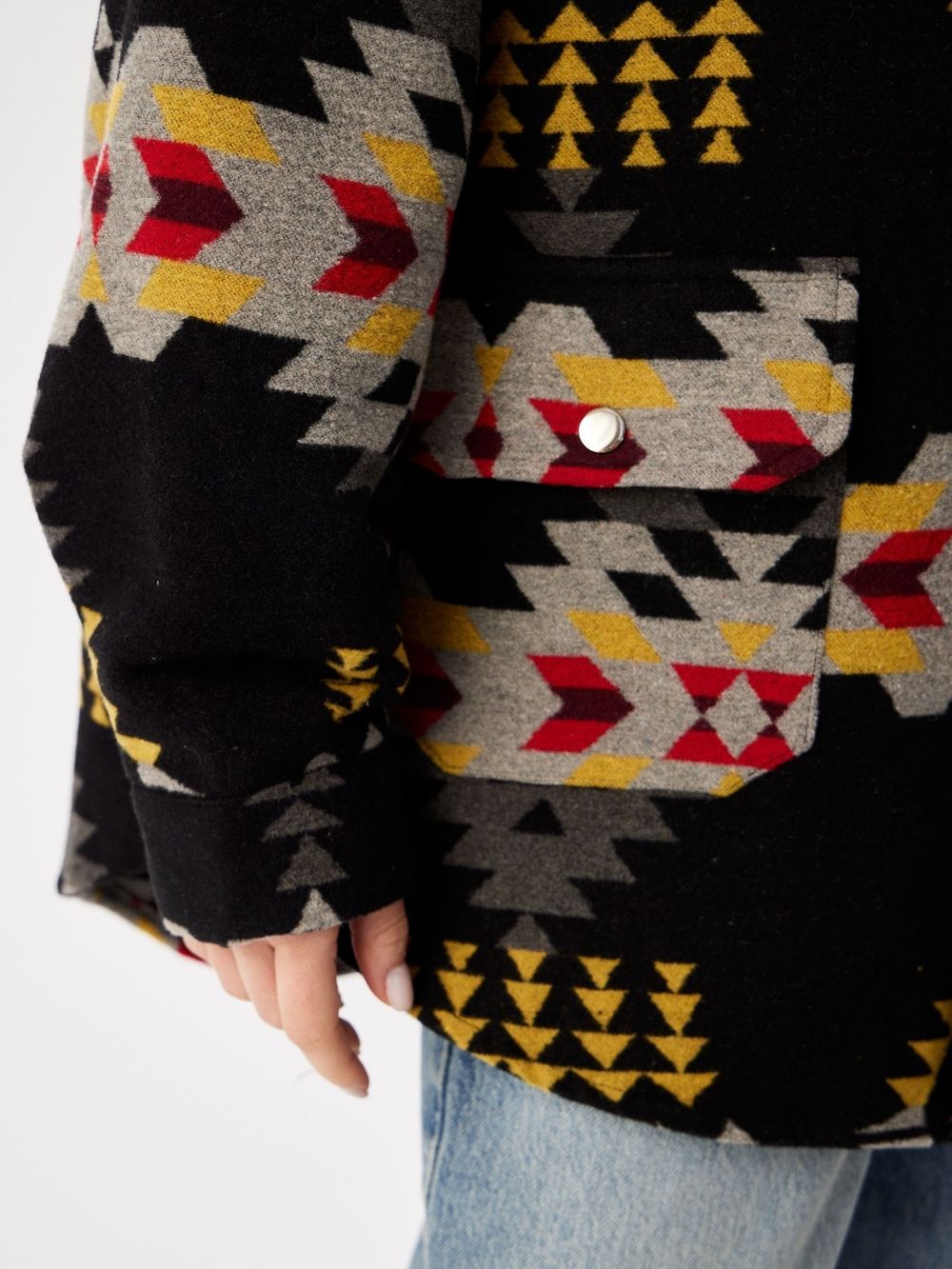 Рубашка Kefirmaykifer оверсайз Этно черная