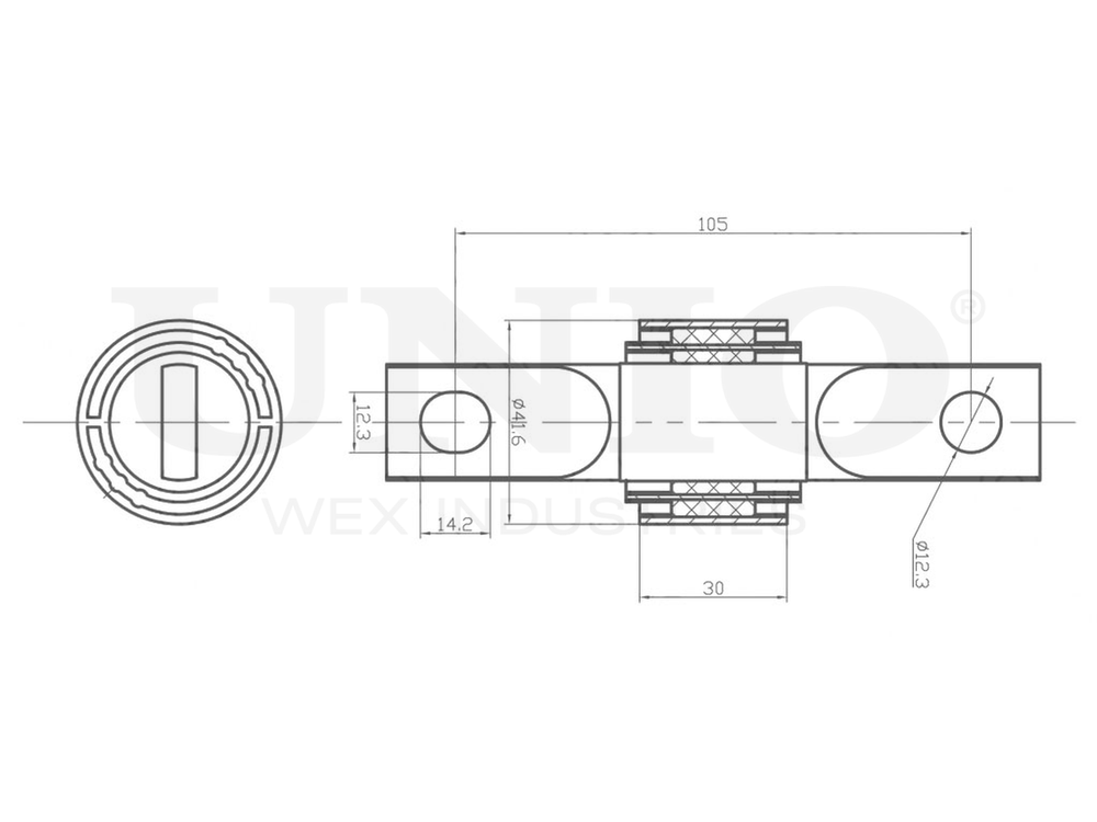 Сайлентблок внутренний заднего верхнего рычага UNIO RMP-20500