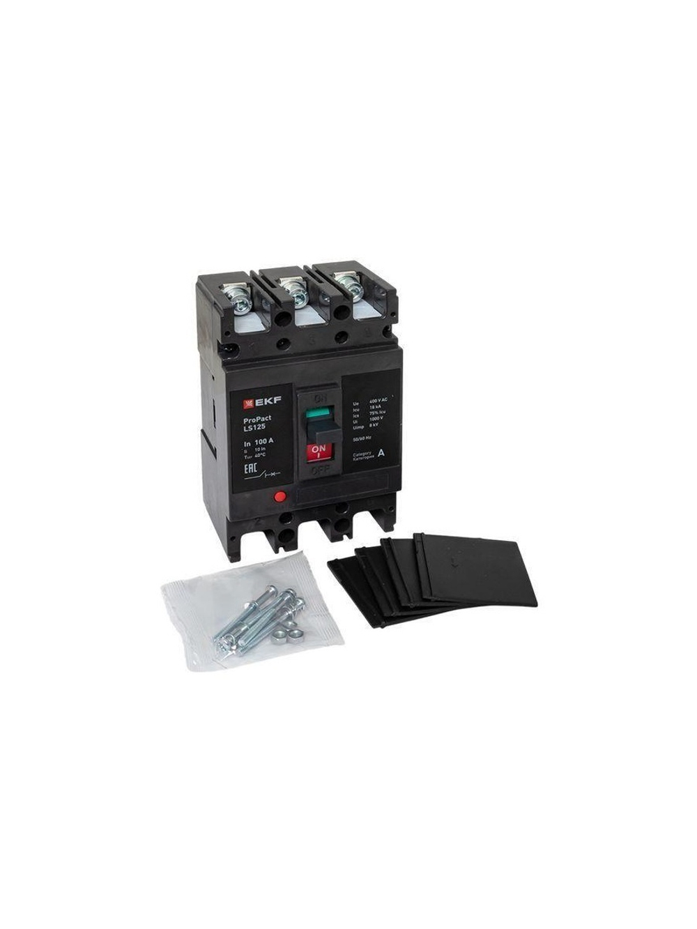 Выключатель автоматический LS125 18кА 3P 100А ProPact EKF mccb-125-18-3-100-ls