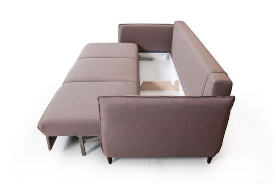 Hans диван-кровать прямой с подлокотниками рогожка серый