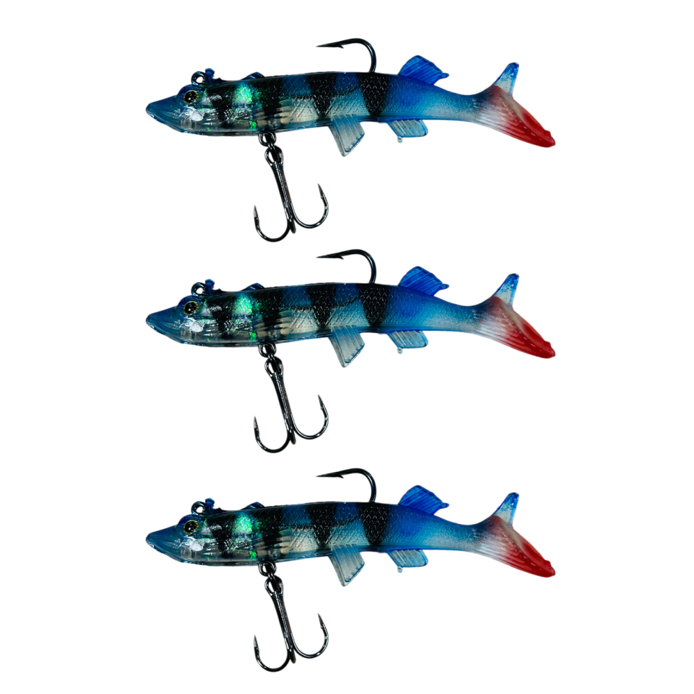 Оснащенный силикон 10см 15,2g 3pcs №010