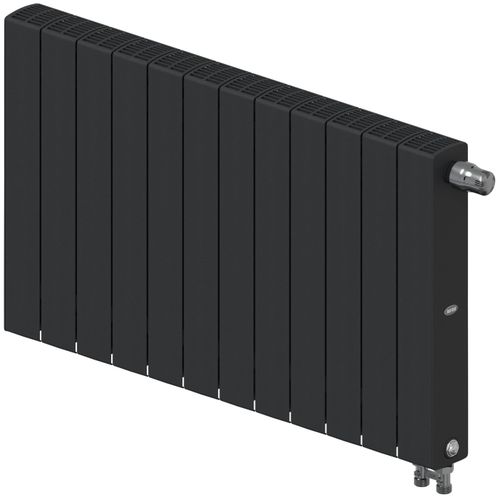 Радиатор Rifar SUPReMO Ventil 500 "антрацит" (RAL 7016) - 12 секций подключение нижнее (правое)