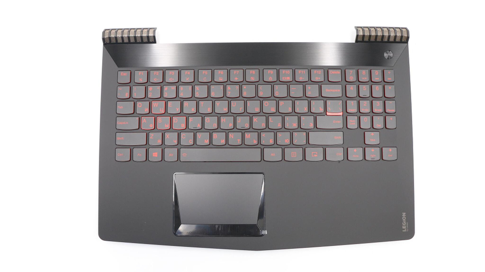 Верхняя панель с клавиатурой (топкейс) для ноутбука Lenovo Legion Y520-15IKBN 80WK раскладка - русская, с подсветкой, чёрный (5CB0Q67203), оригинал