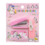 Канцелярский набор Basir с цветным текстовыделителем, степлером и скобами, серия "Единорог", ассорти