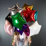 Шар (18"/46 см) Звезда, Красный 1 шт.