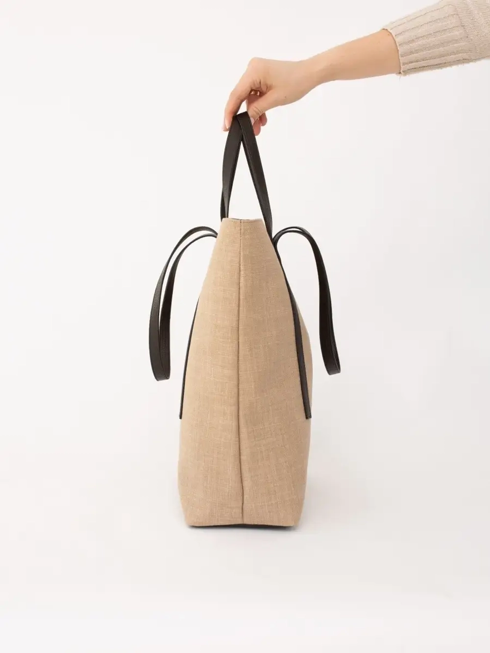 сумка большая через плечо шоппер тканевый