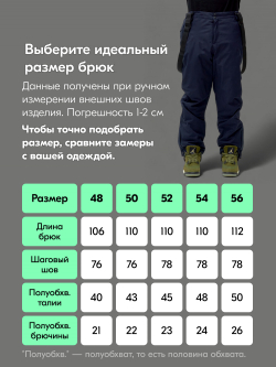 Горнолыжный костюм мужской зимний темно-синего цвета 370TS