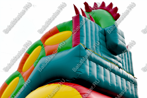 Батут-горка "Дракон 2" без шипов, 14*7*9 м