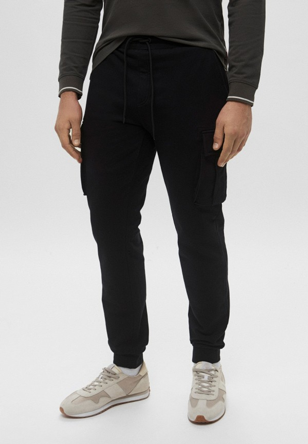 Брюки муж. Aeronautica 860 карго хлопок база черный