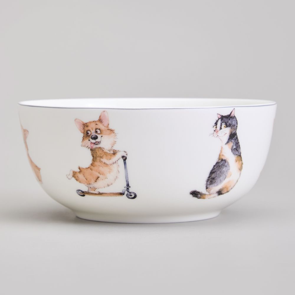 САЛАТНИК - ТАРЕЛКА СУПОВАЯ LEFARD "ЛУЧШИЕ ДРУЗЬЯ" 15,5*7 СМ 800 МЛ (КОР=24ШТ.)