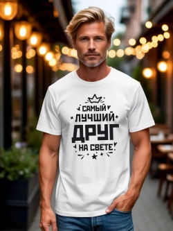 Футболка мужская с принтом лучший друг