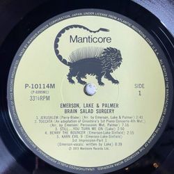 Винтажная виниловая пластинка LP Emerson, Lake and Palmer Brain Salad Surgery (Japan 1976) (No Obi) Jerusalem