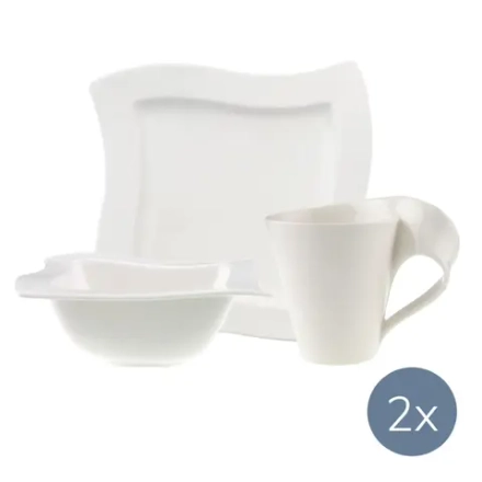 Villeroy & Boch Набор для завтрака NewWave на 2 персоны 10-2484-9651 + 10-2525-1909 + 10-2525-2647