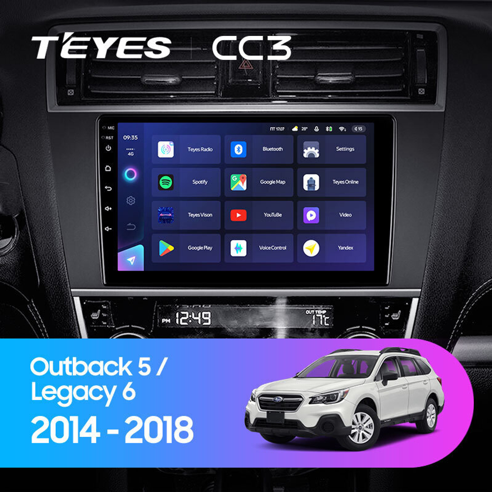 Teyes CC3 9" для Subaru Outback, Legacy 2014-2018