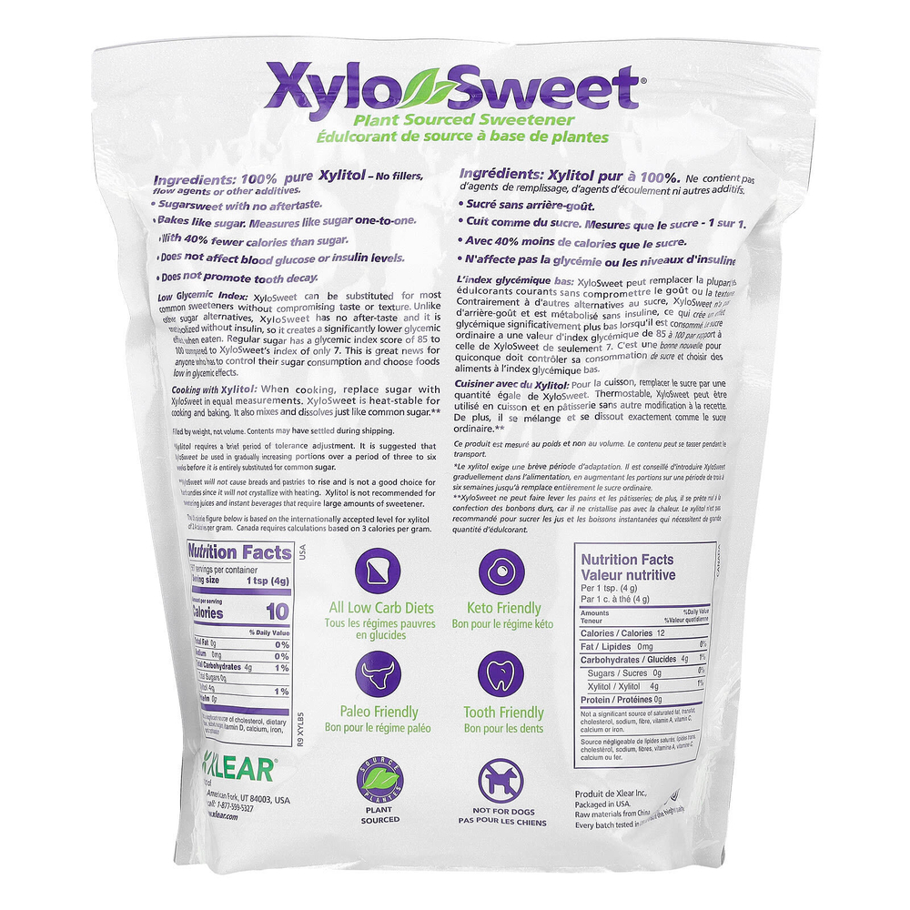 Xlear, XyloSweet®, подсластитель растительного происхождения, 2,27 кг (5 фунтов)