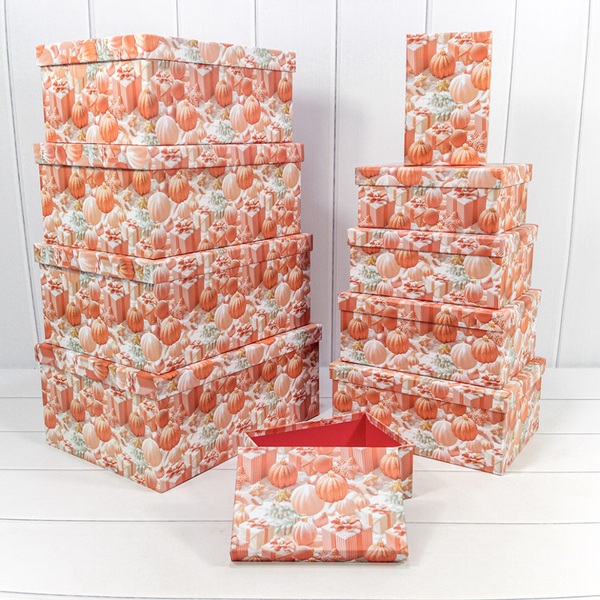 
          Коробка 34 х 26 х 15.3 см Набор 10 шт "Новый год" (Оранжевый)