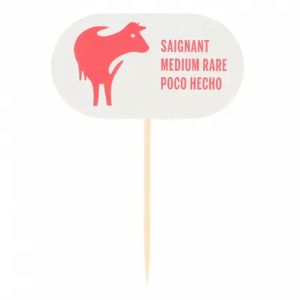 Маркировка-флажок для стейка "MEDIUM RARE" 8 см, 100 шт, Garcia de PouИспания
