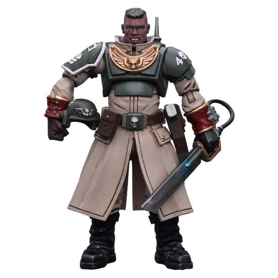 Фигурка Warhammer 40K Astra Militarum Cadian Command Squad Commander with Power Sword 1:18