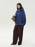 Drawstring Hoodie Navy Smoke