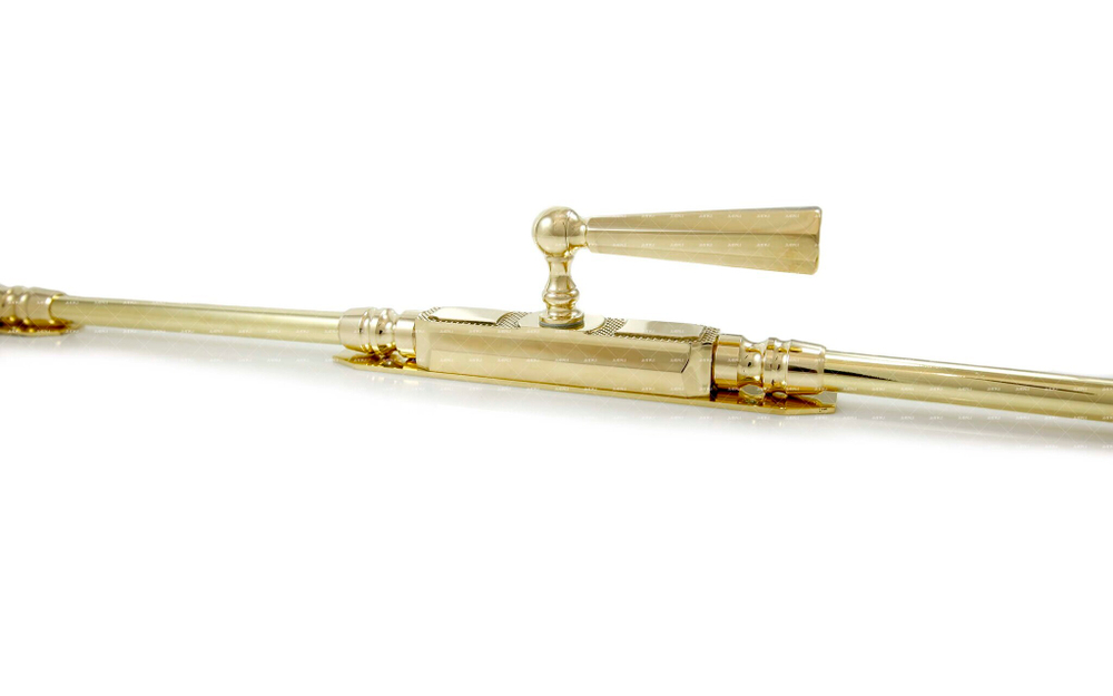 Кремон латунный золото с г-образной ручкой