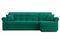 Диван угловой с оттоманкой Палермо 1,6 - Velutto 33 изумрудный/кант 33 изумрудный