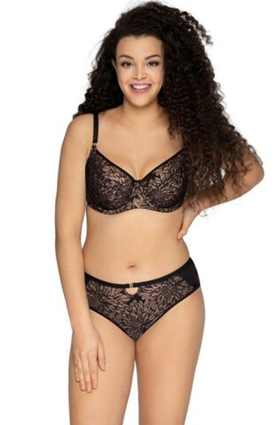 Соблазнительные трусики-бразилиана из нежного гипюра (Размер: XXXL) (Цвет: черный)